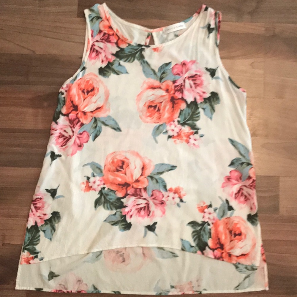 White Floral Tank